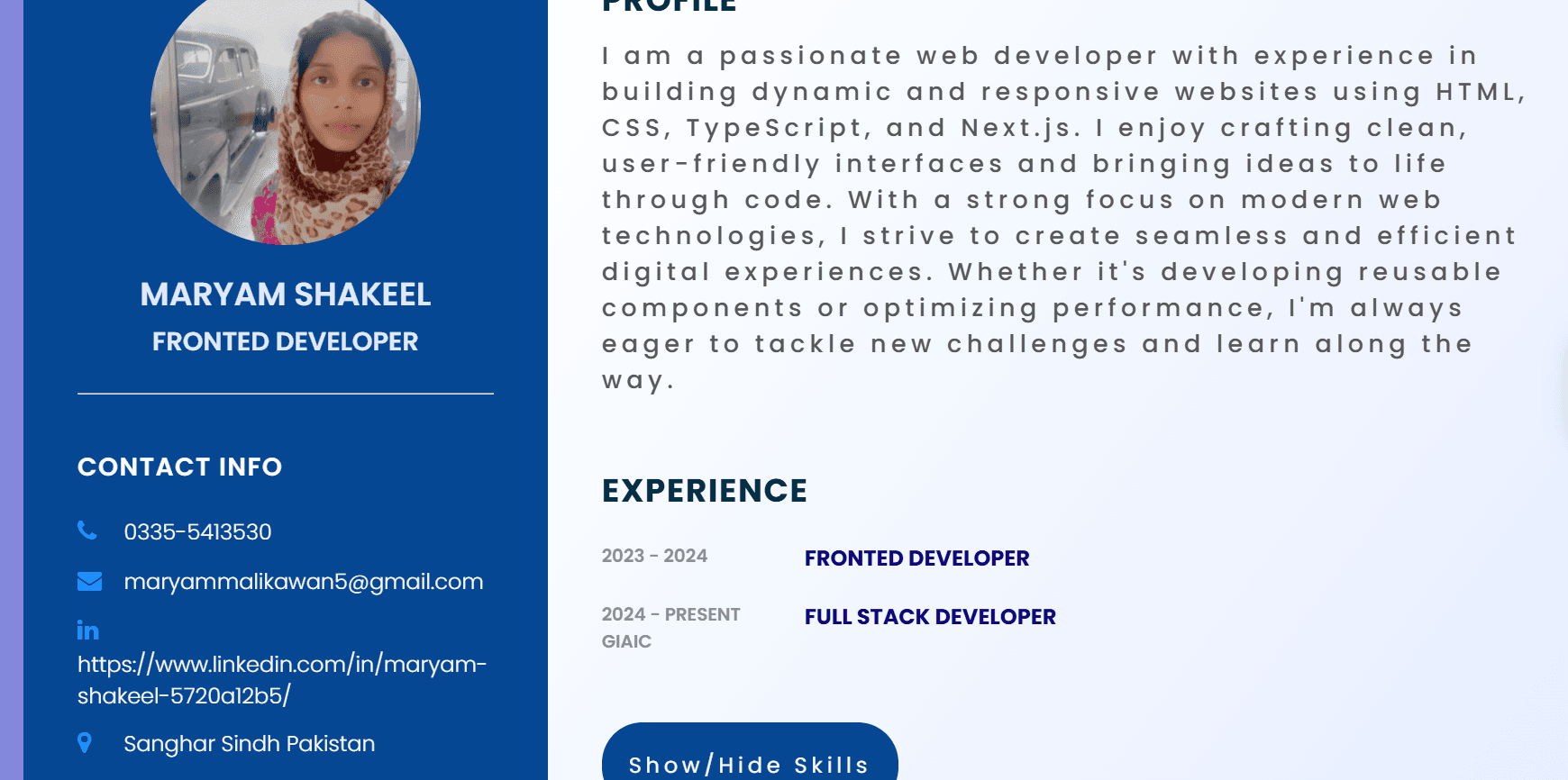 Static Resume